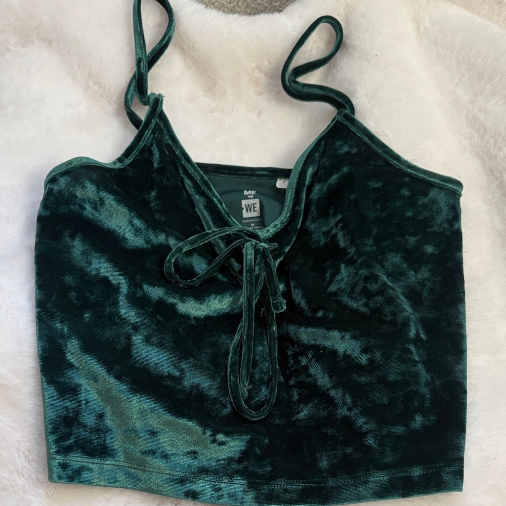 PacSun Deep Green Velvet Tank Top
